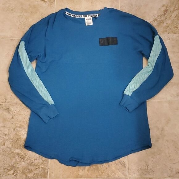 Victoria's Secret Pink teal colored lightweight sweatshirt - Picture 1 of 6
